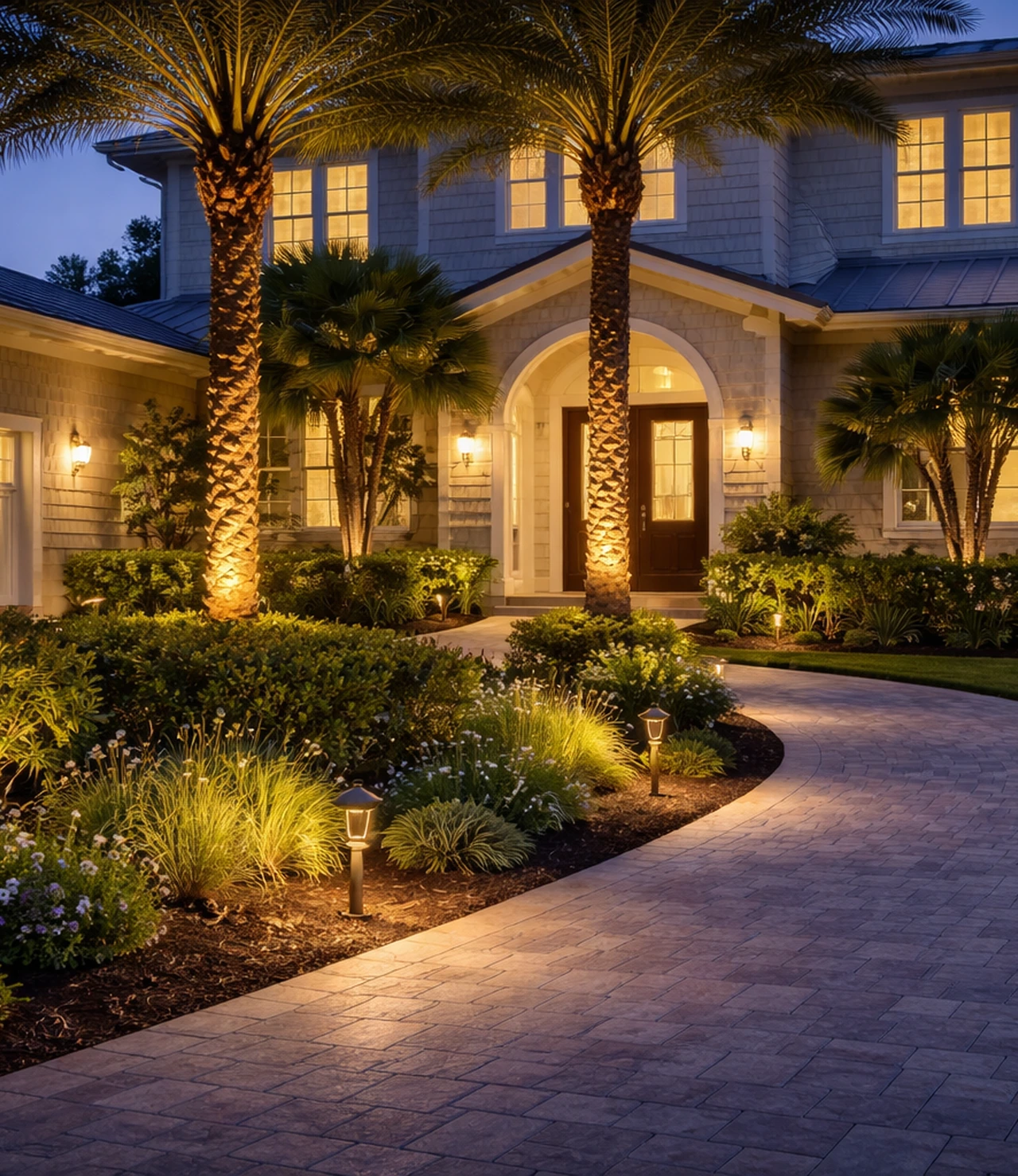 Architectural Uplighting And Glare Controlled Exterior Lighting