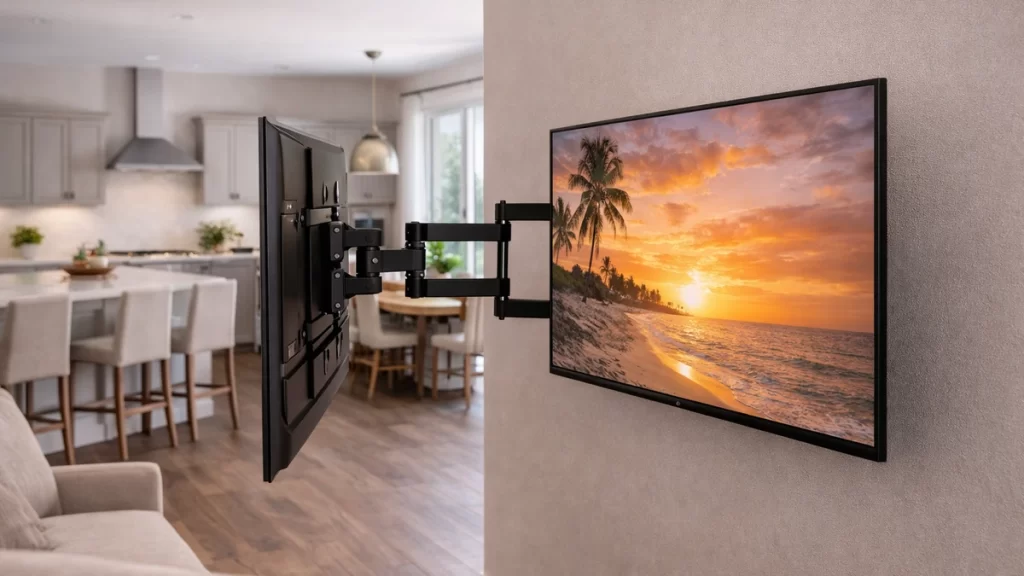 Articulating Tv Wall Mount Open Concept Room