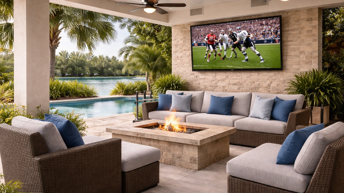 Better Outdoor Tv Plan With Weather Rated Display And Audio Better Outdoor Tv Plan With Weather Rated Display And Audio
