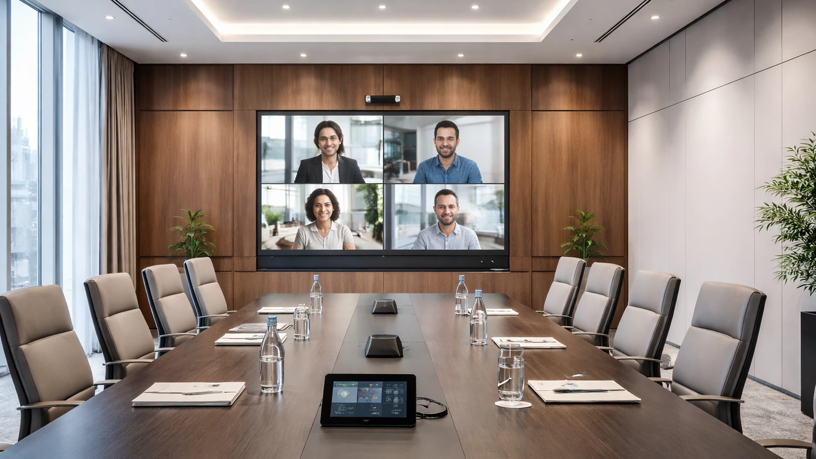 Conference Room Av Installation Featured Modern Boardroom