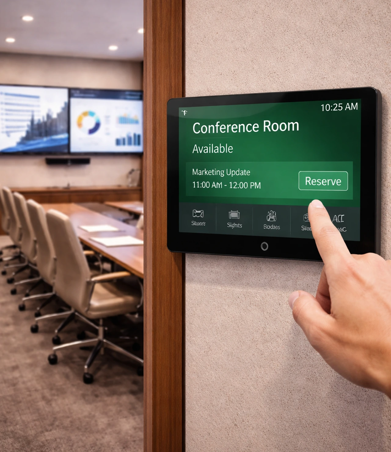 Conference Room Control Automation Scheduling Panel