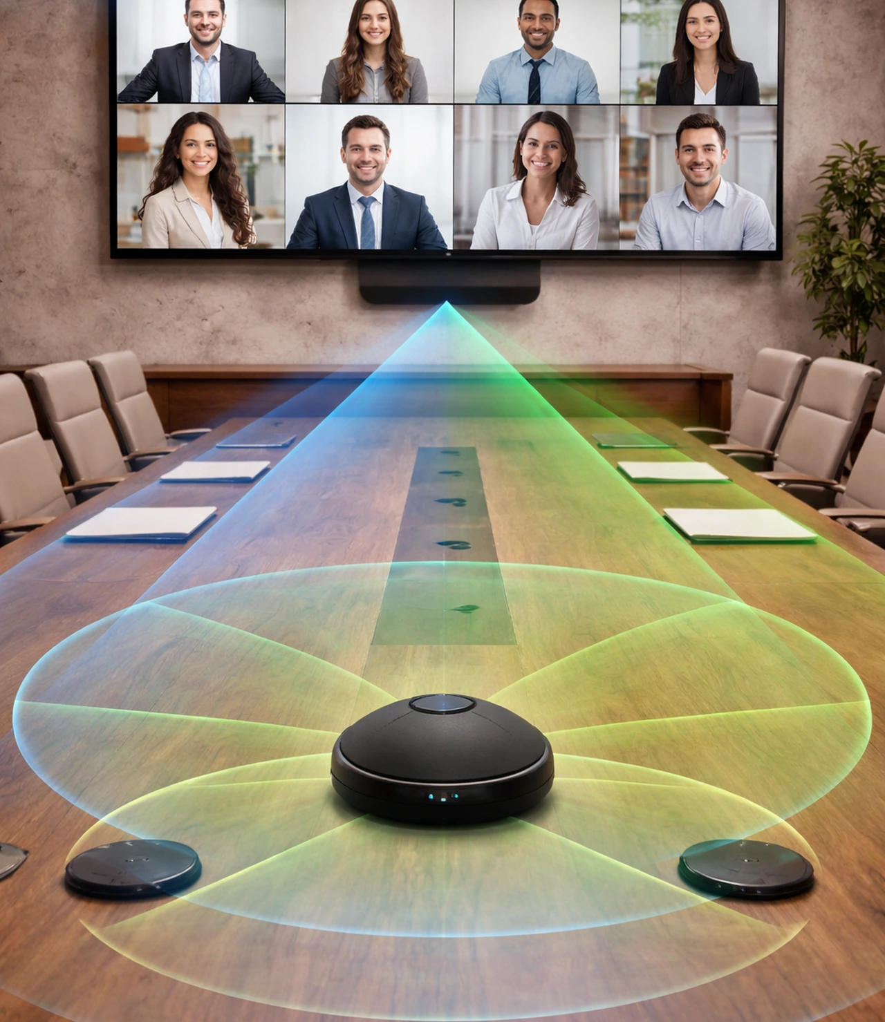 Conference Room Video Conferencing Microphone Camera Coverage