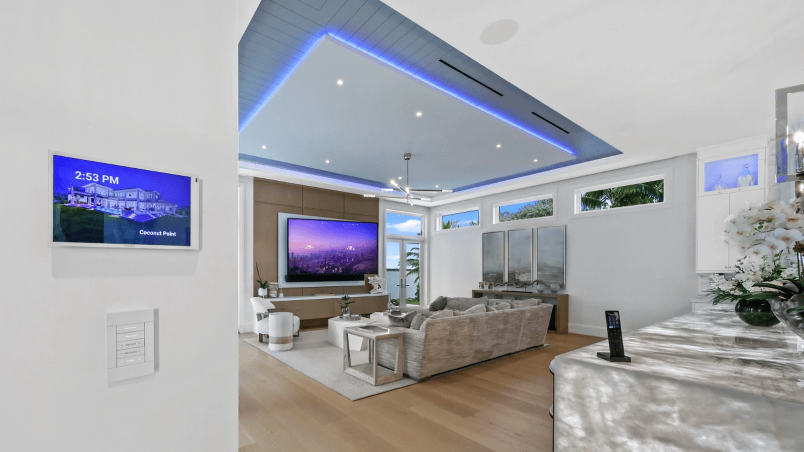 Crestron Whole Home Control Living Room
