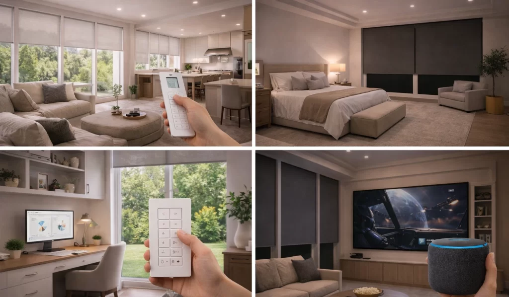 Motorized Shades Planned Around Daily Living