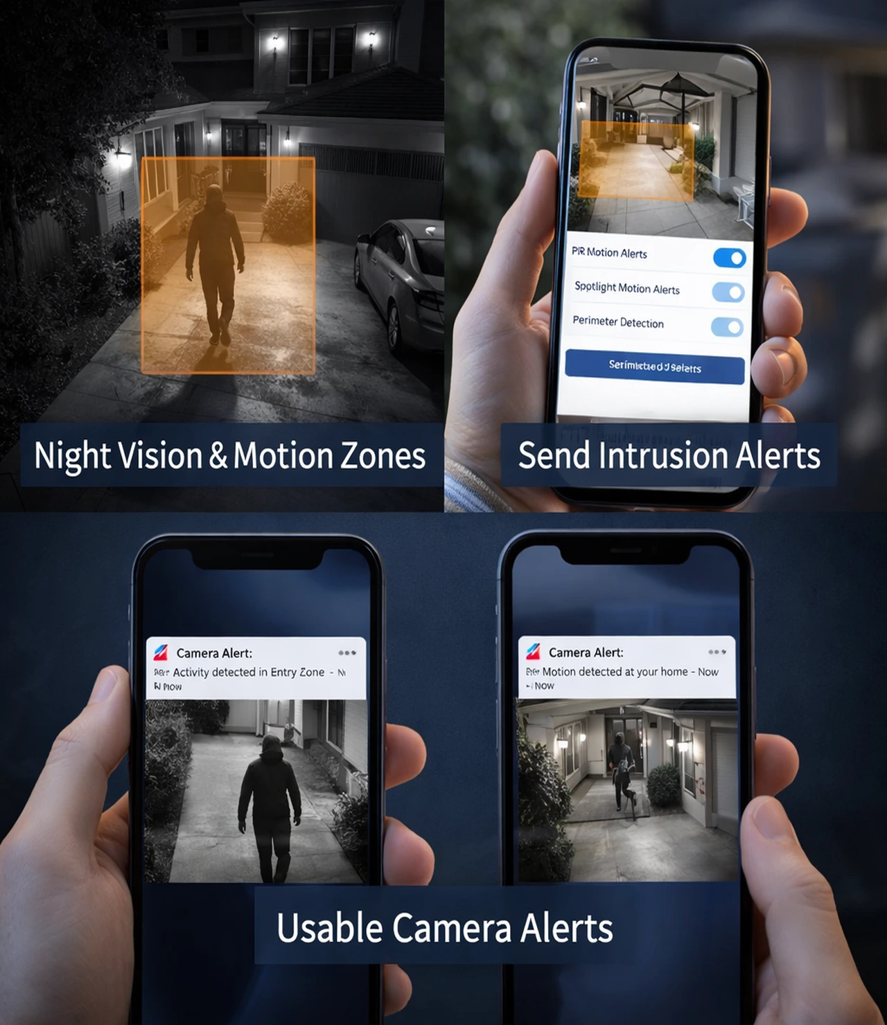 Night Vision Motion Zones And Usable Camera Alerts