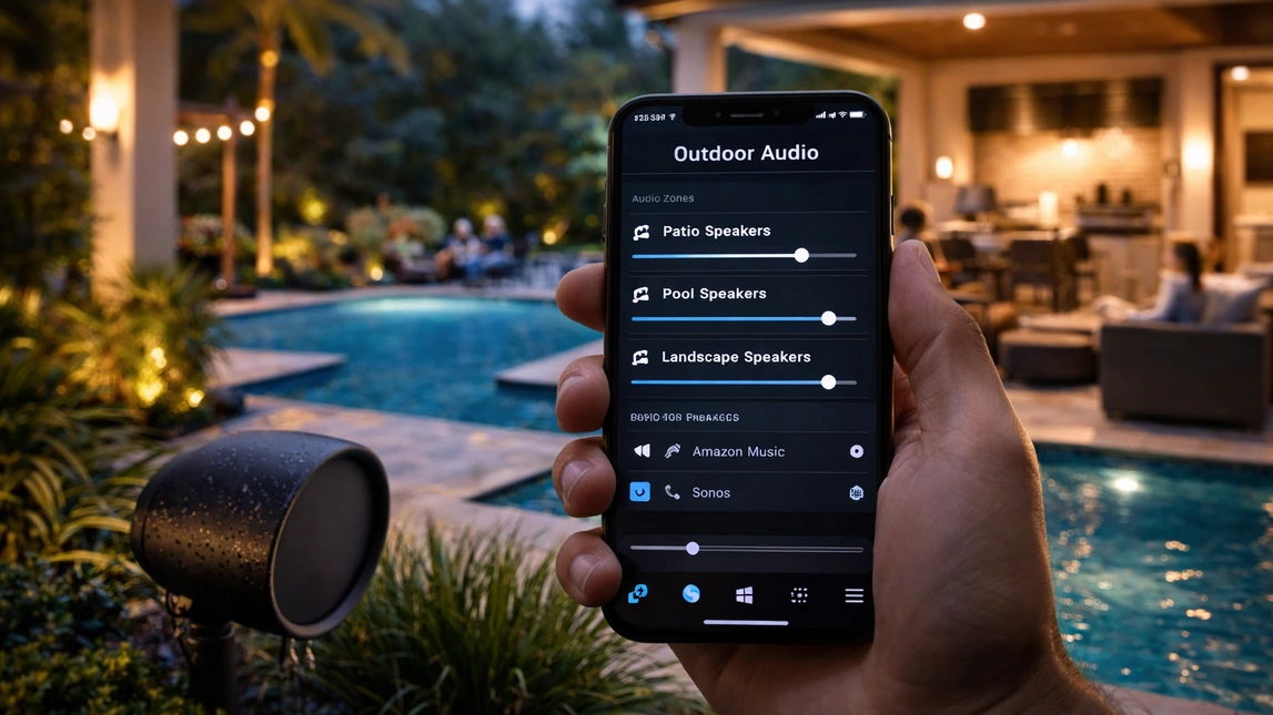 Outdoor Audio Control App Smart Home