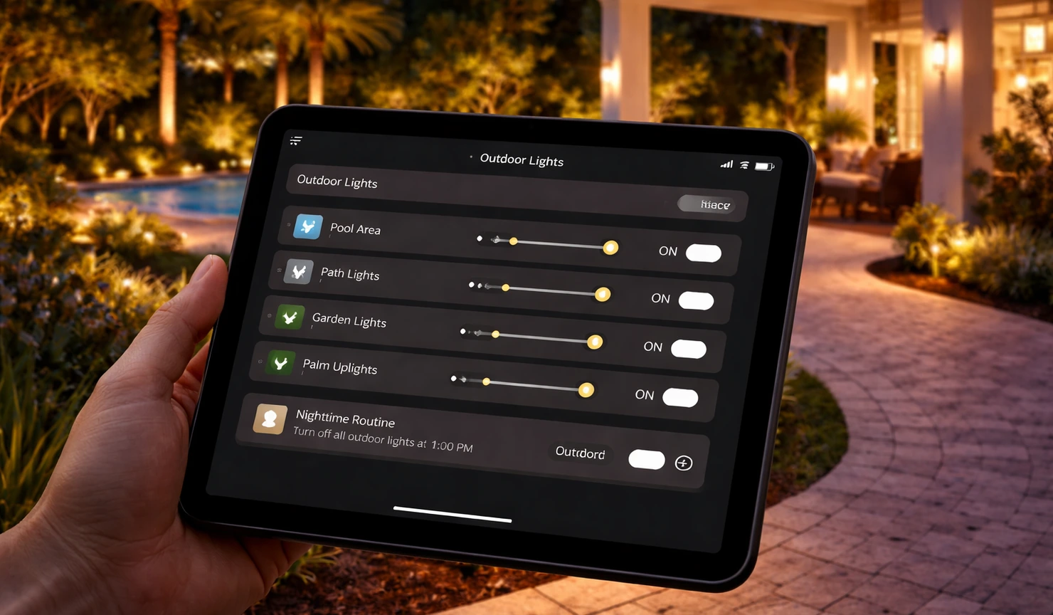 Outdoor Lighting Control Zones Schedules And Nighttime Routine