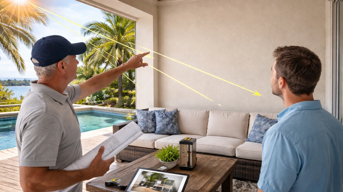 Outdoor Tv Placement Sun Glare And Sightline Planning Outdoor Tv Placement Sun Glare And Sightline Planning