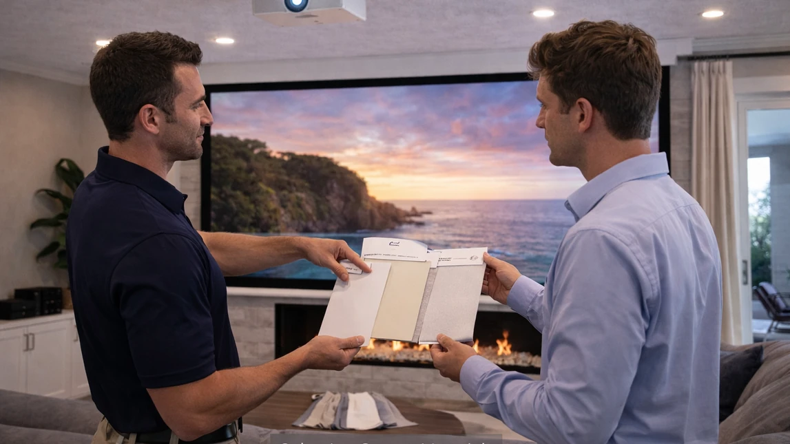 Projector Screen Material Selection For The Room