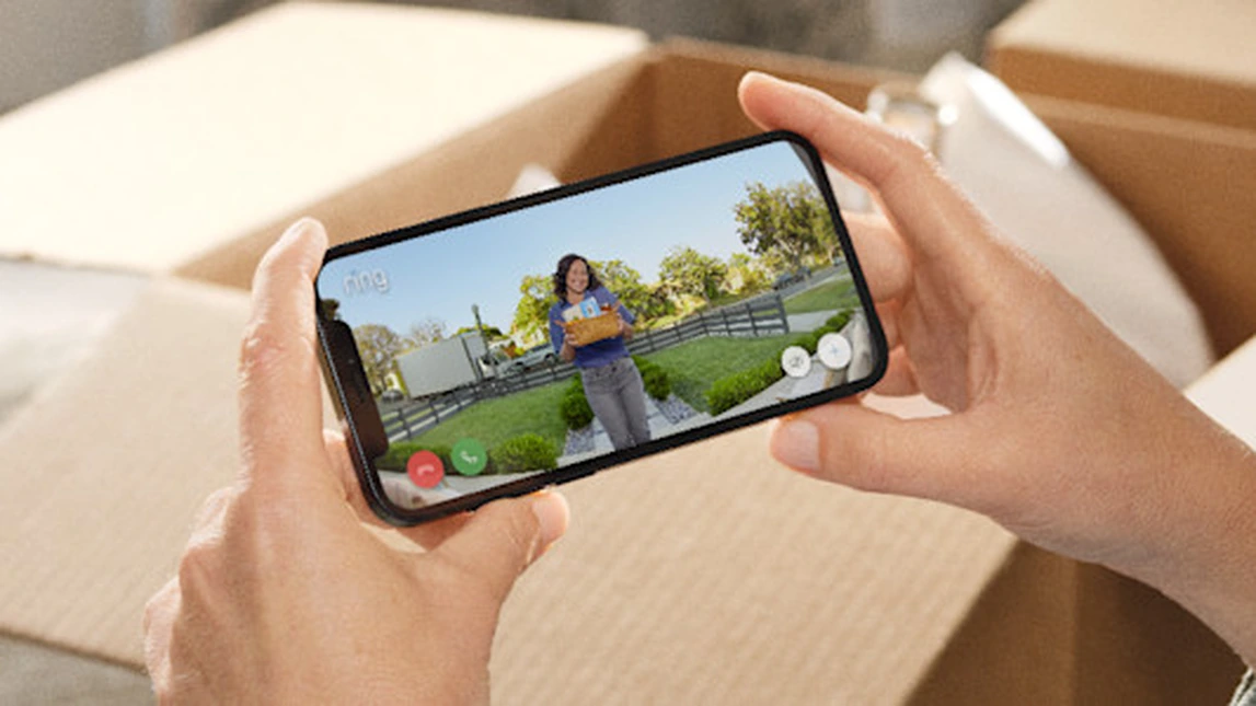Ring App Live View On Phone During Front Door Check In Ring App Live View On Phone During Front Door Check In