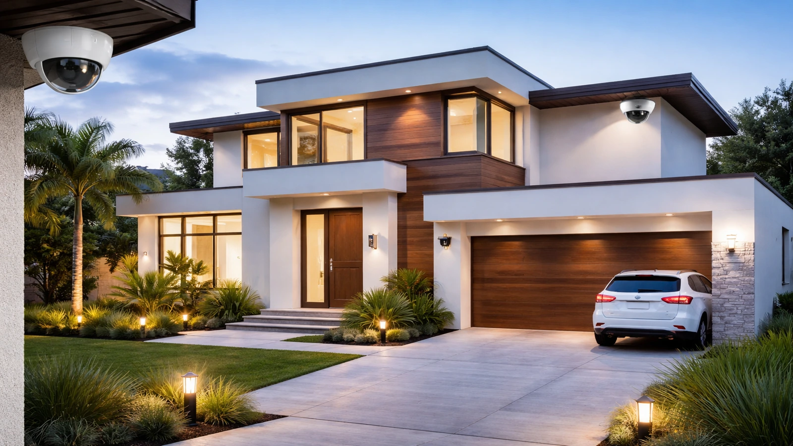 Security Camera Installation Featured Modern Home Exterior