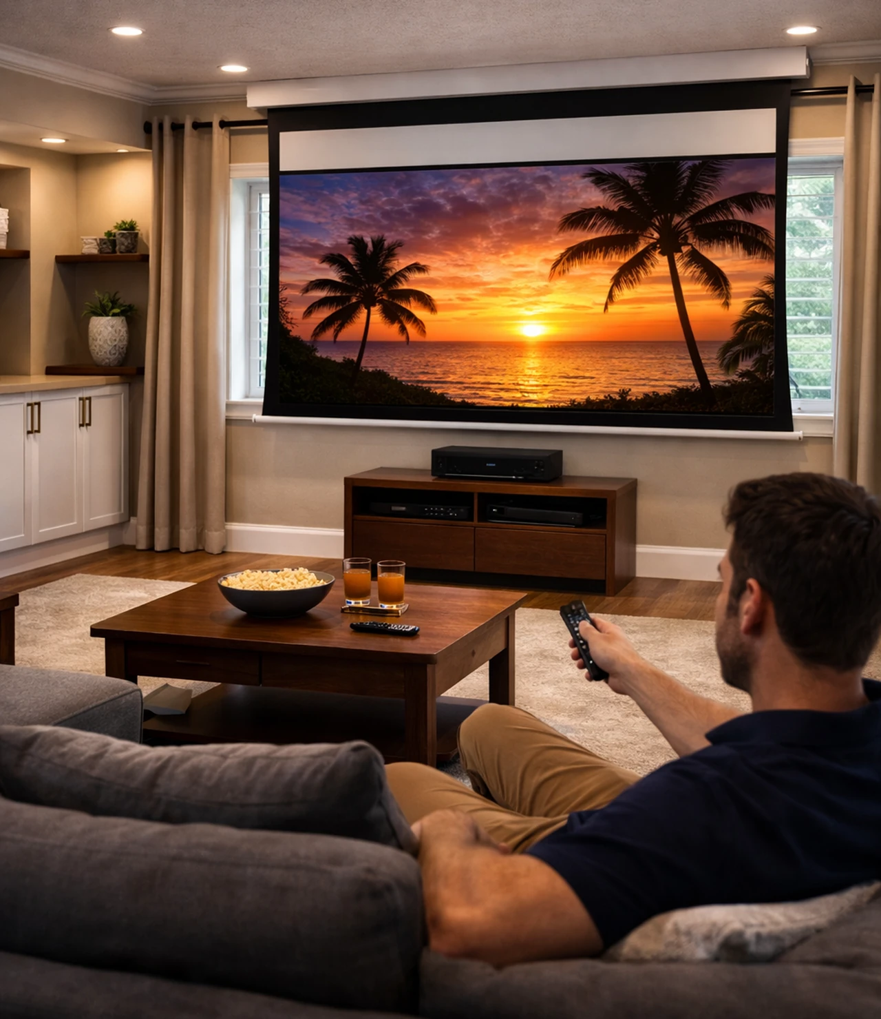 Motorized Projector Screen For Flexible Space Motorized Projector Screen For Flexible Space
