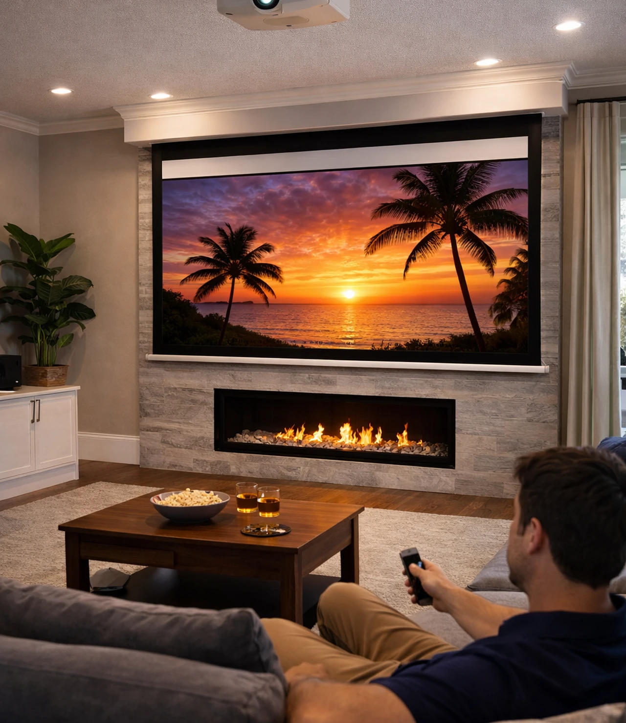 Recessed Projector Screen Architectural Finish Recessed Projector Screen Architectural Finish