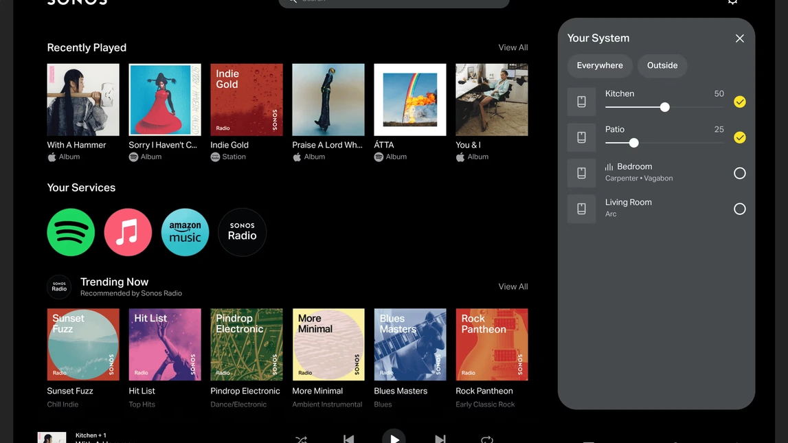 Sonos App Room Grouping And System Control